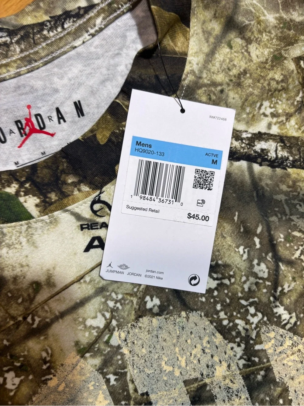 Jordan Nike Brooklyn x Realtree camo T-Shirt Men’s sz Medium NEW!